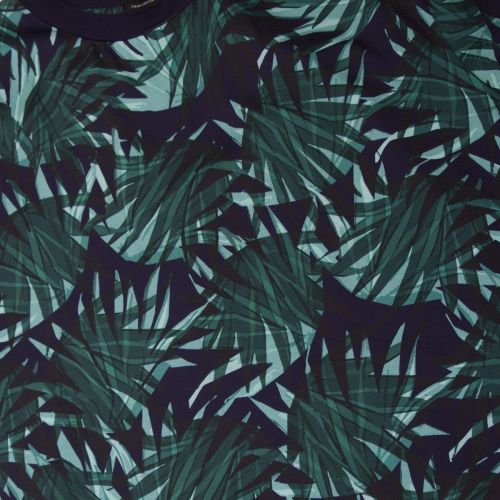 Casual Mens Dark Blue Tlight Palm Leaf S/s T Shirt 37581 by BOSS from Hurleys