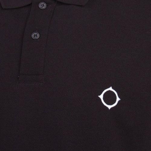 Mens Jet Black Pique S/s Polo Shirt 82097 by MA.STRUM from Hurleys