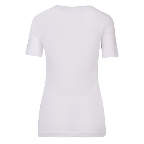 Womens White Metallic Foil Logo S/s T Shirt 55202 by Versace Jeans Couture from Hurleys