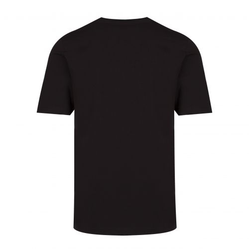 Mens Black Flock Logo S/s T Shirt 77955 by Emporio Armani from Hurleys