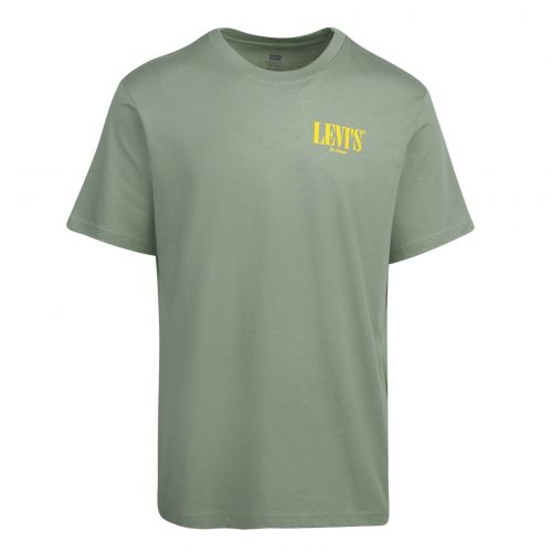 Mens Green Relaxed Serif S/s T Shirt 76712 by Levi's from Hurleys