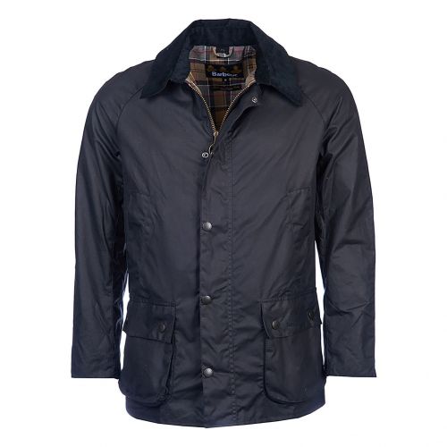 Barbour Jacket Mens Navy Ashby Waxed | Hurleys