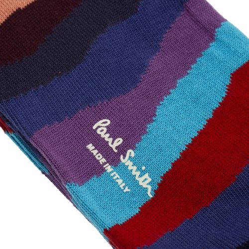 Mens Black Mountain Stripe Socks 78986 by PS Paul Smith from Hurleys