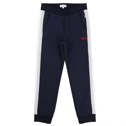 Boys Navy Colour Block Hooded Tracksuit 65451 by BOSS from Hurleys