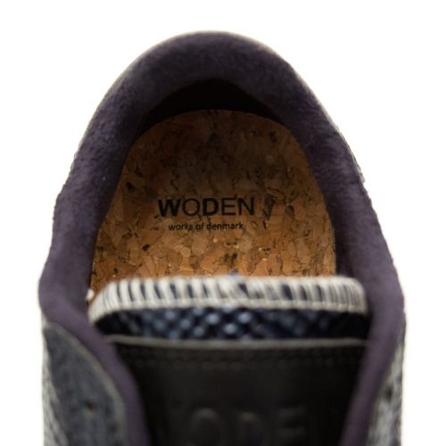 Womens Navy Ydun Metallic Trainers 61872 by Woden from Hurleys