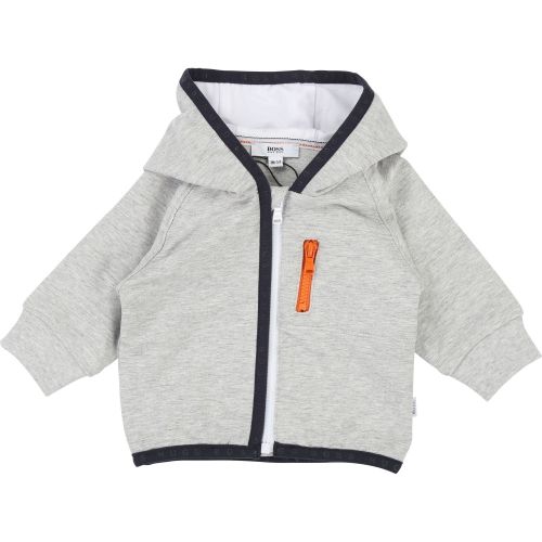 Baby Grey Marl Pocket Trim Hooded Tracksuit 38213 by BOSS from Hurleys