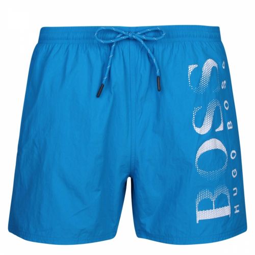 Mens Turquoise Octopus Side Logo Swim Shorts 37707 by BOSS from Hurleys