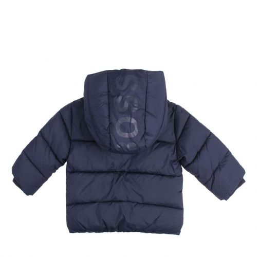 Toddler Navy Logo Hooded Padded Jacket 91698 by BOSS from Hurleys