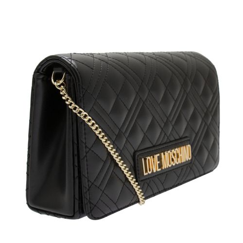 Womens Black Diamond Quilted Crossbody Bag 75548 by Love Moschino from Hurleys