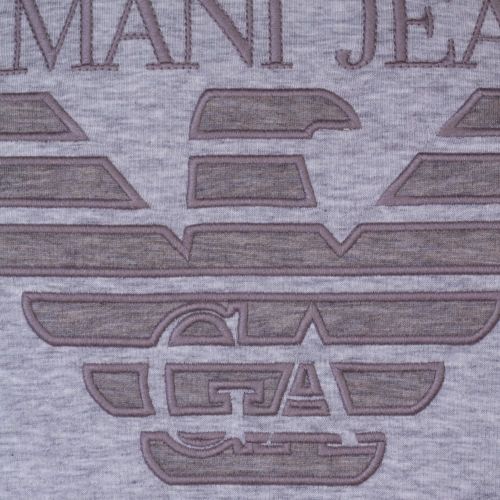 Mens Grey Embroidered Logo Regular Fit S/s Tee Shirt 61248 by Armani Jeans from Hurleys