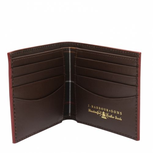 Mens Dark Brown Grain Leather Billfold Wallet 47501 by Barbour from Hurleys