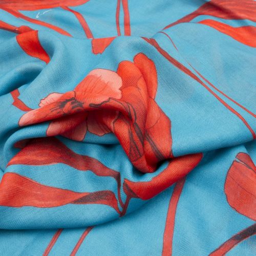 Womens Turquoise Colieen Fantasia Wide Scarf 40450 by Ted Baker from Hurleys