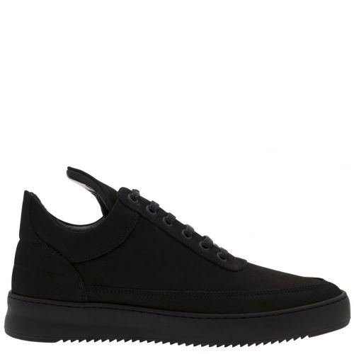 Mens Black Low Top Ripple Tonal Trainers 24545 by Filling Pieces from Hurleys