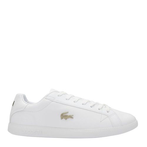 Mens White Graduate Trainers 89636 by Lacoste from Hurleys