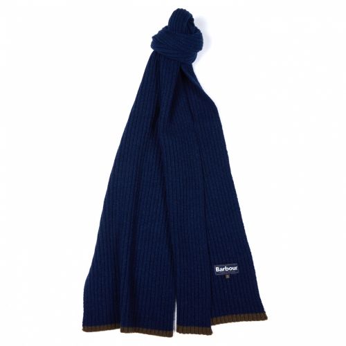 Mens Navy Cromer Beanie & Scarf Gift Set 47478 by Barbour from Hurleys
