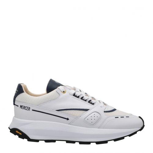Mens White The Racer Leather Trainers 108626 by Mercer from Hurleys