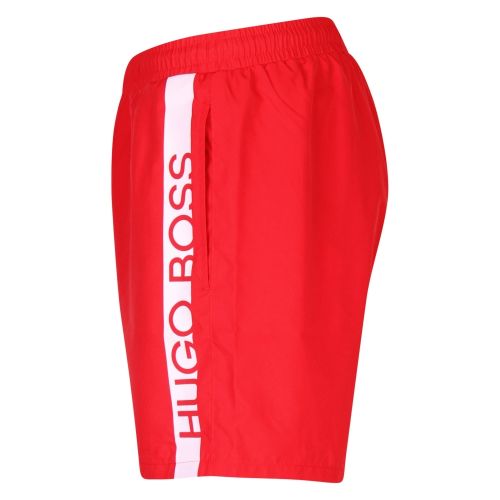 Mens Bright Red Dolphin Side Logo Swim Shorts 45239 by BOSS from Hurleys