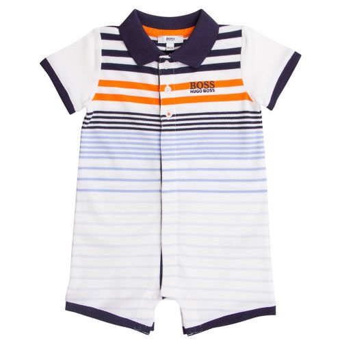 Boss Baby Boys Unique Striped Romper 7396 by BOSS from Hurleys