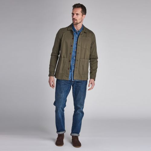 Mens Olive Jake Overshirt 56419 by Barbour Steve McQueen Collection from Hurleys