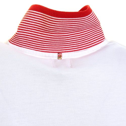 Mens White Multistripe S/s Polo Shirt 49447 by Pretty Green from Hurleys