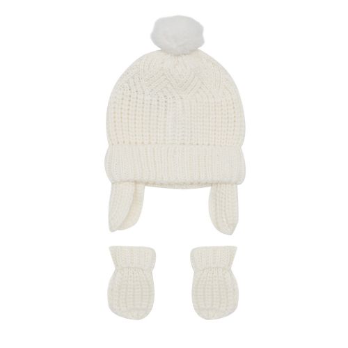 Baby Natural Knitted Hat & Mittens 48335 by Mayoral from Hurleys