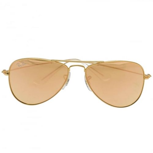 Junior Gold & Copper Flash RJ9506S Aviator 9732 by Ray-Ban from Hurleys