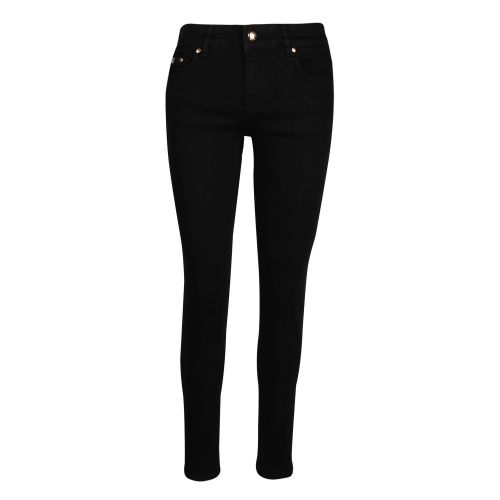 Womens Black Embroidered Logo Skinny Fit Jeans 51225 by Versace Jeans Couture from Hurleys