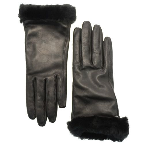 Womens Black Classic Leather Smart Technology Gloves 62377 by UGG from Hurleys
