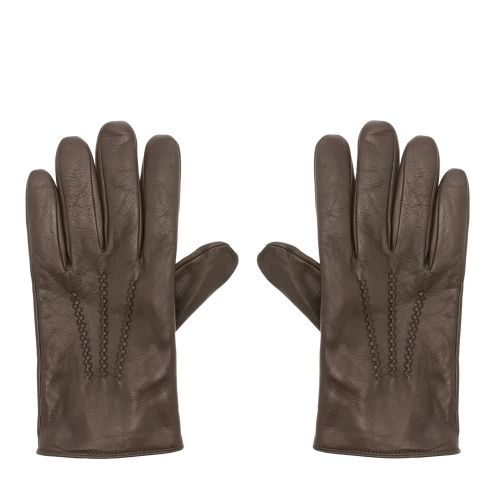 Casual Mens Dark Brown Grifin Leather Gloves 31944 by BOSS from Hurleys