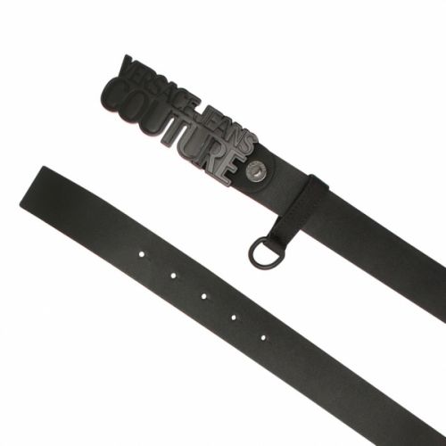 Womens Black Big Logo Belt 55300 by Versace Jeans Couture from Hurleys