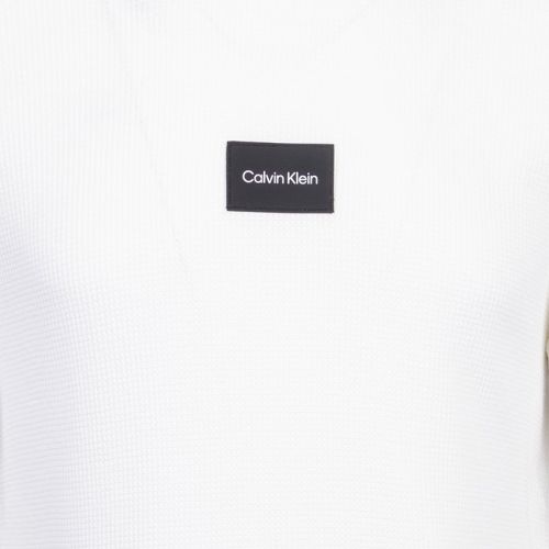 Mens White Textured Grid S/s T Shirt 102890 by Calvin Klein from Hurleys