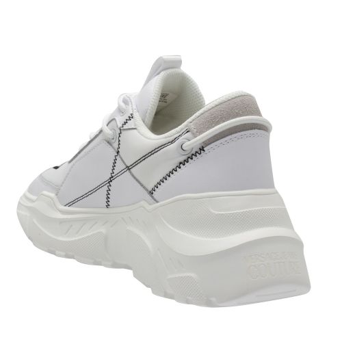 Womens White Branded Chunky Speed Trainers 51088 by Versace Jeans Couture from Hurleys