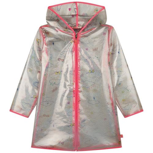 Girls Clear/Pink Printed Clear Raincoat 104530 by Billieblush from Hurleys