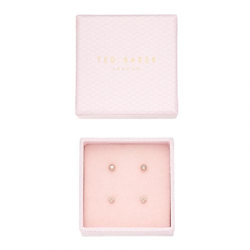 Womens Rose Gold/Crystal Neenii Nano Heart Stud Gift Set 98700 by Ted Baker from Hurleys