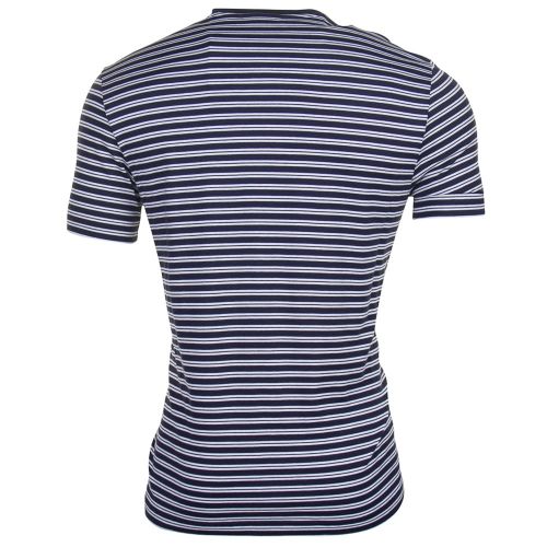 Mens Marine Striped Regular Fit S/s Tee Shirt 71273 by Lacoste from Hurleys