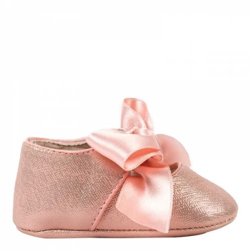 Baby Pink Satin Bow Mary Jane Shoes (15-18) 58170 by Mayoral from Hurleys