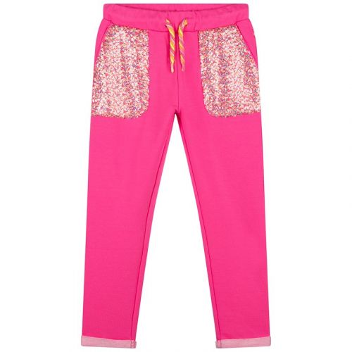 Girls Neon Pink Sequin Pocket Joggers 104387 by Billieblush from Hurleys