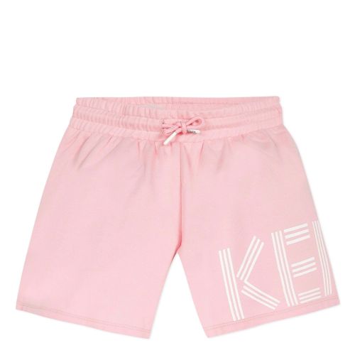 Girls Bubblegum Pink Logo Sweat Shorts 53662 by Kenzo from Hurleys