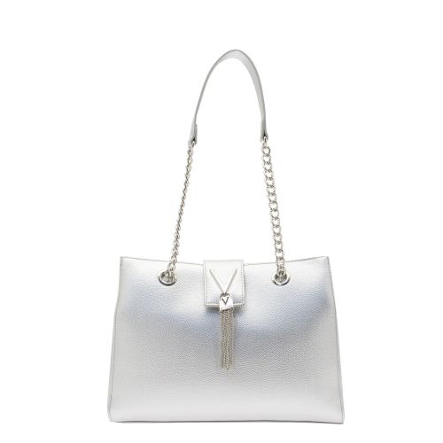 Womens Silver Divina Tassel Mid Tote Bag 33612 by Valentino from Hurleys
