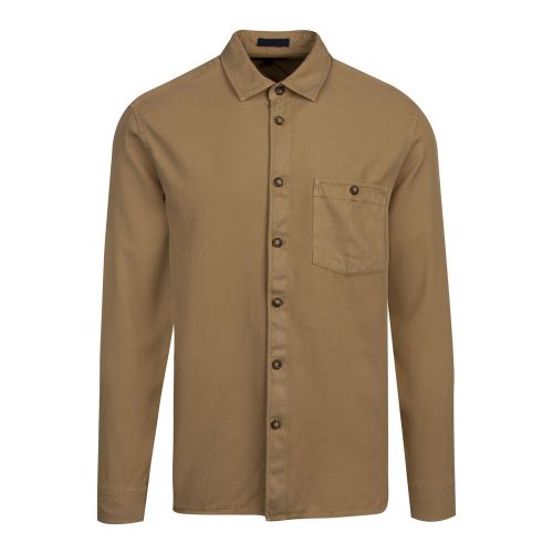 Mens Beige Brewin Relaxed Fit L/s Overshirt 89432 by Ted Baker from Hurleys