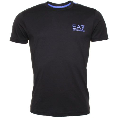 Mens Black Training 7 Lines S/s Tee Shirt 7539 by EA7 from Hurleys