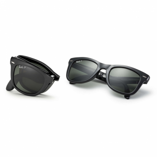 Black RB4105 Folded Wayfarer Sunglasses 14460 by Ray-Ban from Hurleys