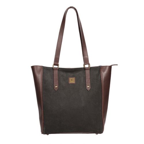 Womens Black/Brown Bandon Tote Bag 98541 by Dubarry from Hurleys