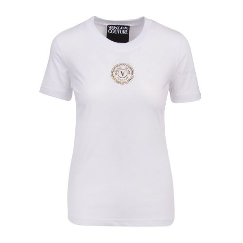 Womens White Emblem Foil S/s T Shirt 90826 by Versace Jeans Couture from Hurleys