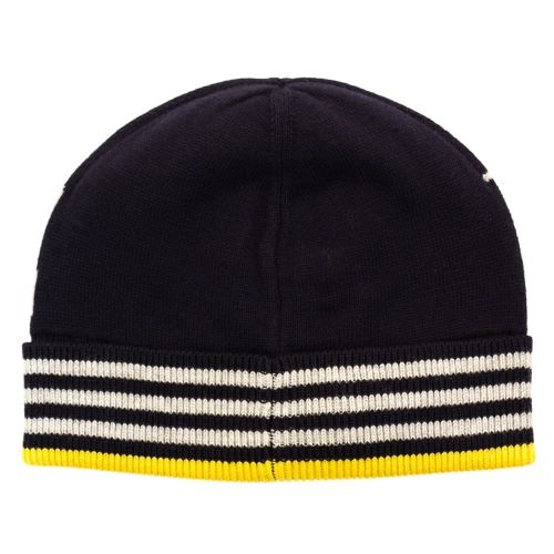 Boys Blue Branded Knitted Hat 65460 by BOSS from Hurleys