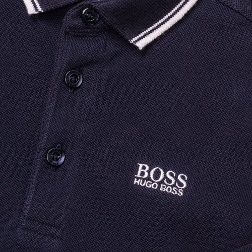 Boys Navy Small Logo Tipped L/s Polo Shirt 65422 by BOSS from Hurleys