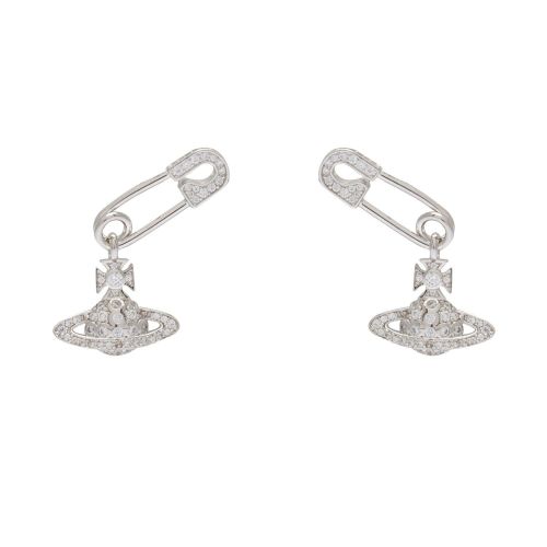 Womens Silver/White Lucrece Earrings 77172 by Vivienne Westwood from Hurleys