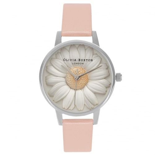 Womens Dusty Pink Flower Show 3D Daisy Watch 66729 by Olivia Burton from Hurleys