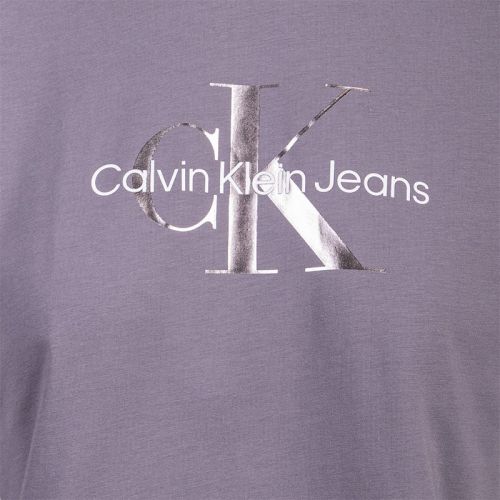 Womens Fossil Grey Gunmetal Monogram S/s T Shirt 101169 by Calvin Klein from Hurleys