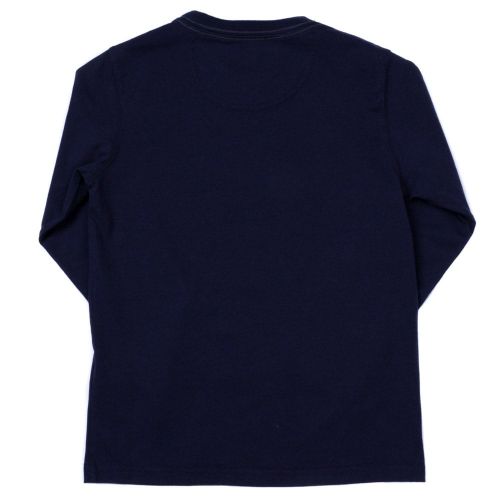 Boys Navy Biker L/s Tee Shirt 65759 by Barbour from Hurleys